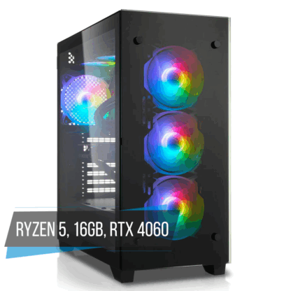 Gaming PC Ryzen 5, 16GB RAM, RTX 4060, 500GB SSD